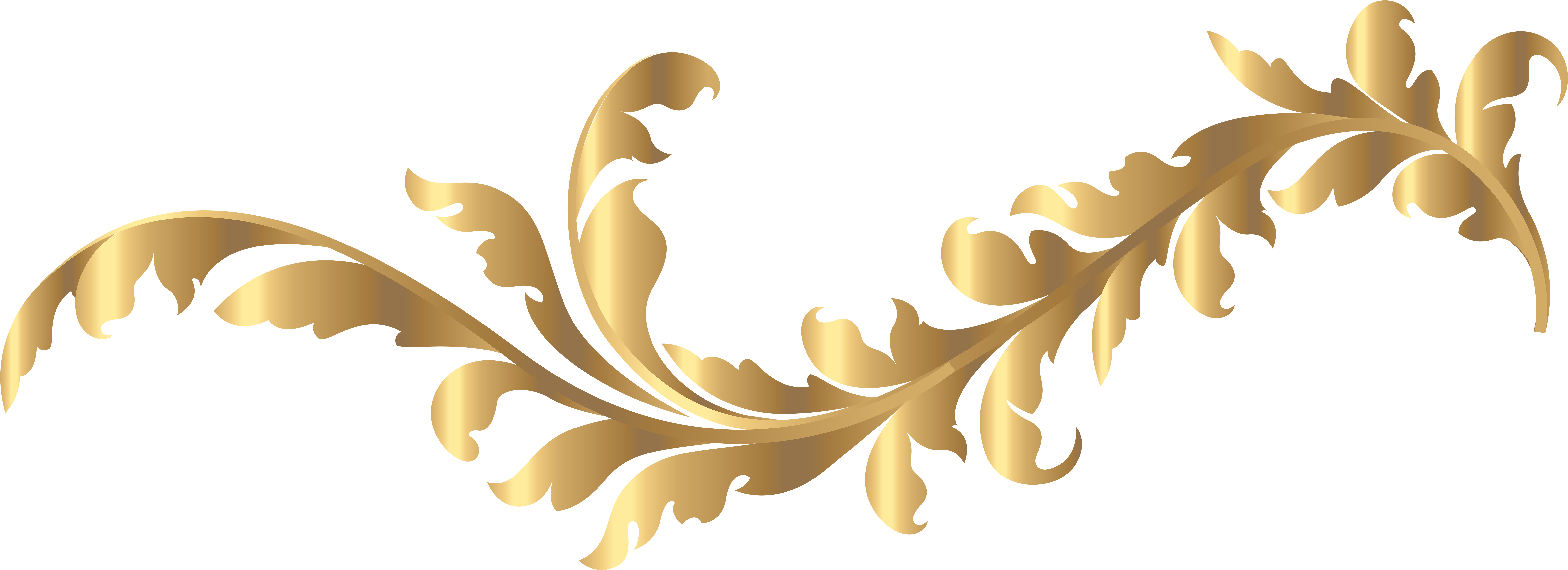 Gold Elements Png (8000x2965), Png Download