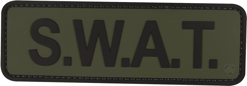 S - W - A - T - 6"x2" Morale Patch - Sign (900x1174), Png Download