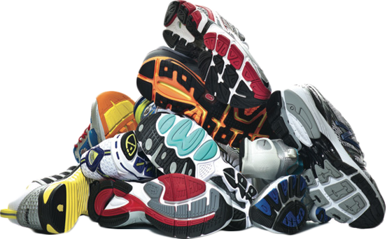 Used Men's Shoes - Pile Of Mens Shoes (553x342), Png Download