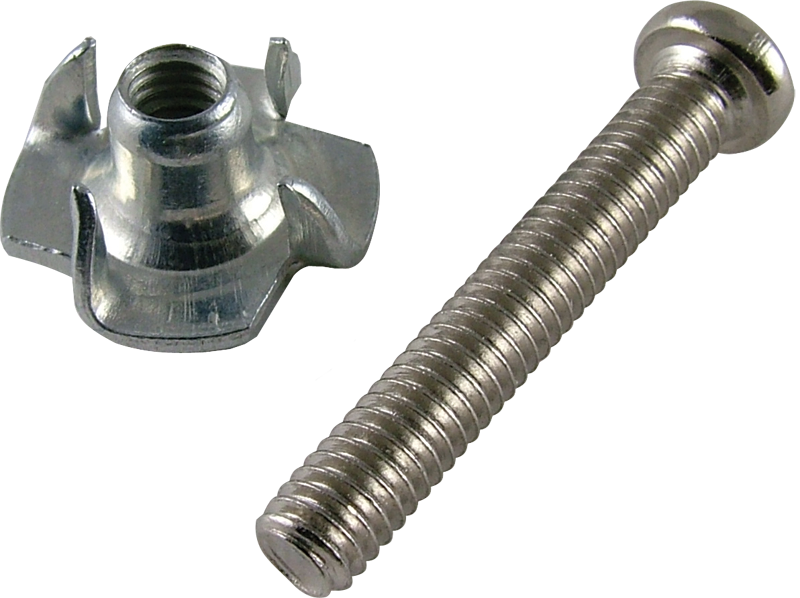Screw - 1\ - T Nut And Screw (800x598), Png Download