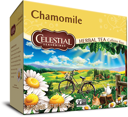 Chamomile Herbal Tea - Celestial Seasonings Chamomile (420x386), Png Download