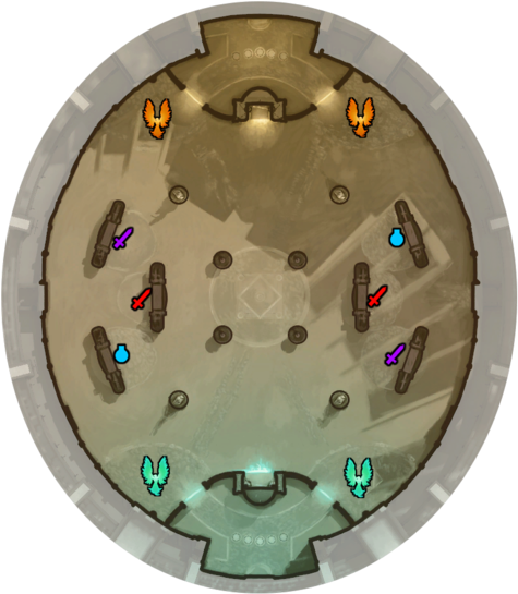 Arenav2 Minimap - Mapa De Arena Smite (600x600), Png Download