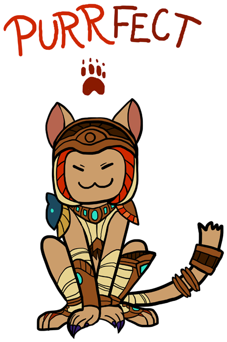 Purrfect By Zennore - Bastet Chibi (500x723), Png Download