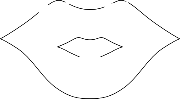 Showing Gallery For Lips Kiss Clipart Black And White - White Lips Clipart (600x330), Png Download