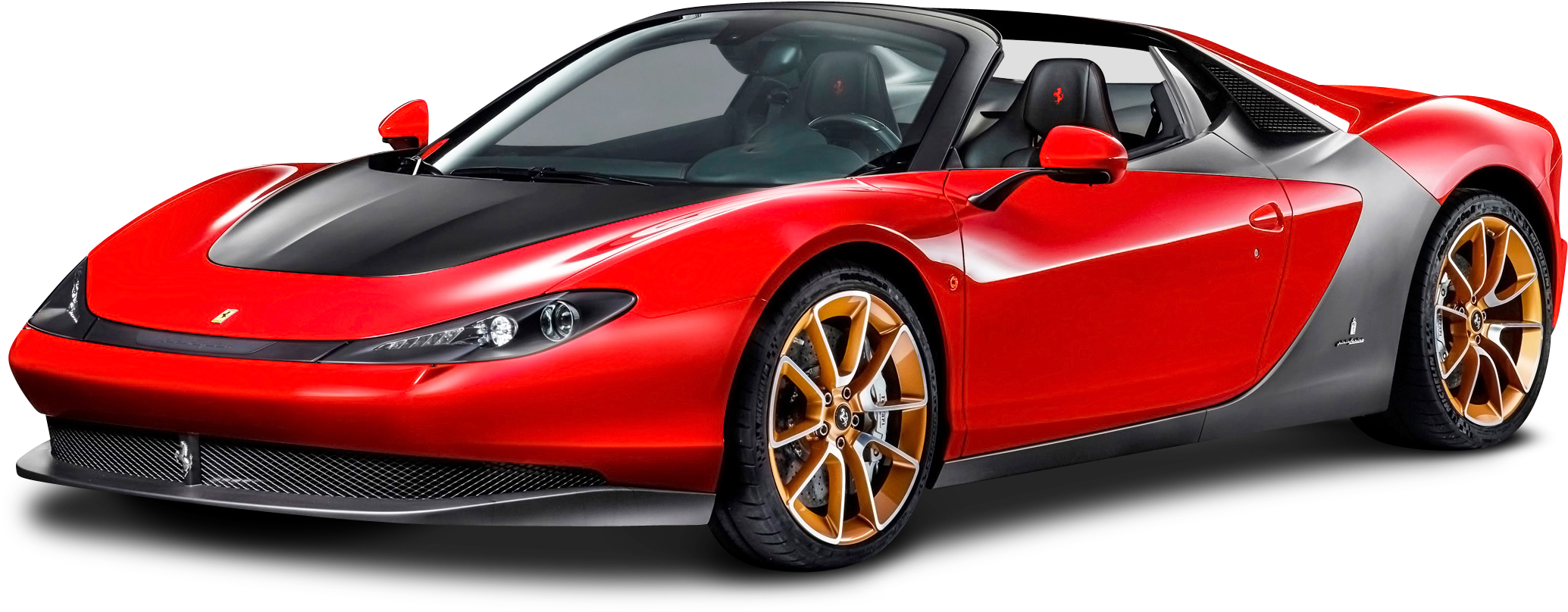 Red Car - Ferrari Sergio (2212x926), Png Download