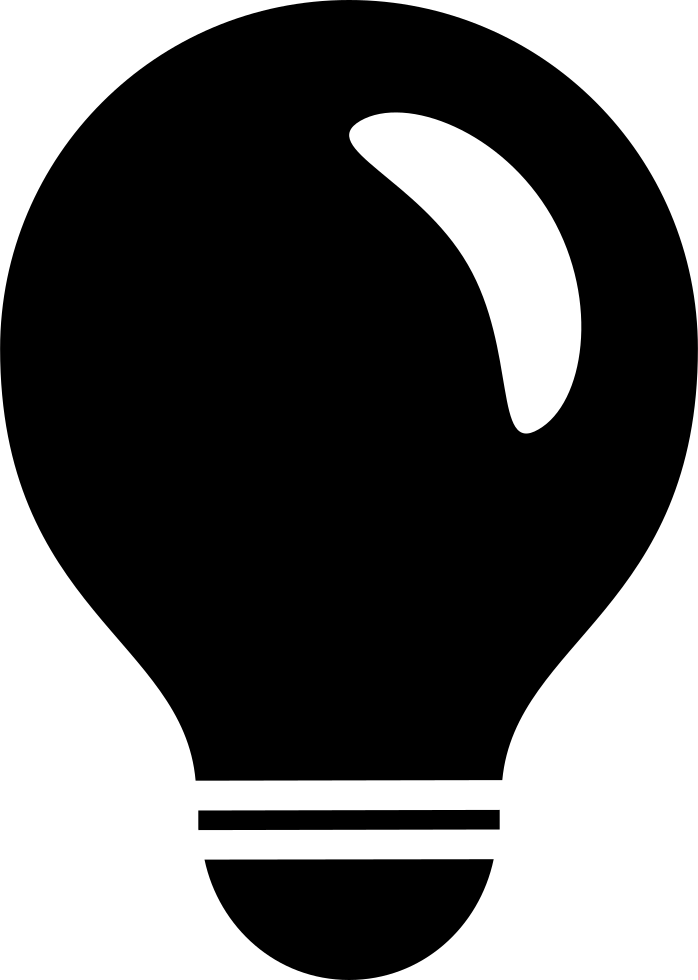 Light Bulb Black Symbol Comments - Ville De Saint Etienne (698x980), Png Download