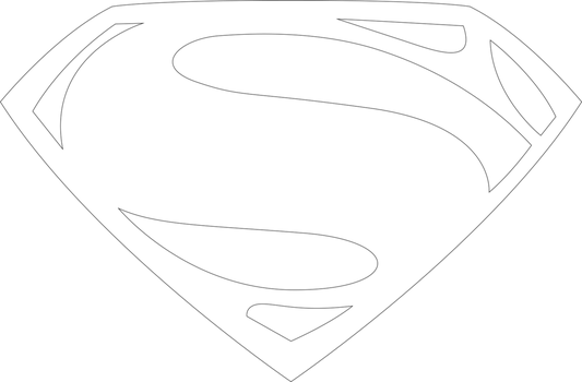 Superman Man Of Steel Logo - Superman Logo Man Of Steel Outline (533x350), Png Download