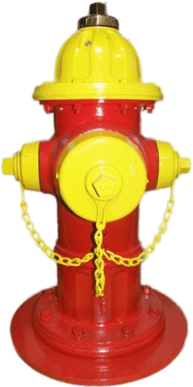 Miscellaneous - Fire Hydrant Yellow And Red (310x578), Png Download