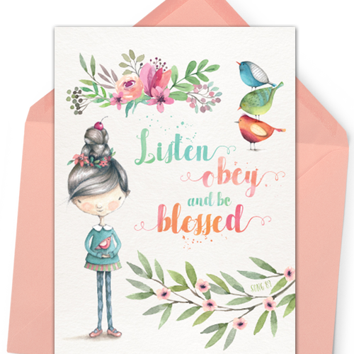 Listen Obey And Be Blessed - Open Garden Day 2017 Yard Sign (500x500), Png Download