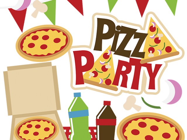 Pizza Clipart Flyer - Clipart Pizza Party (640x480), Png Download