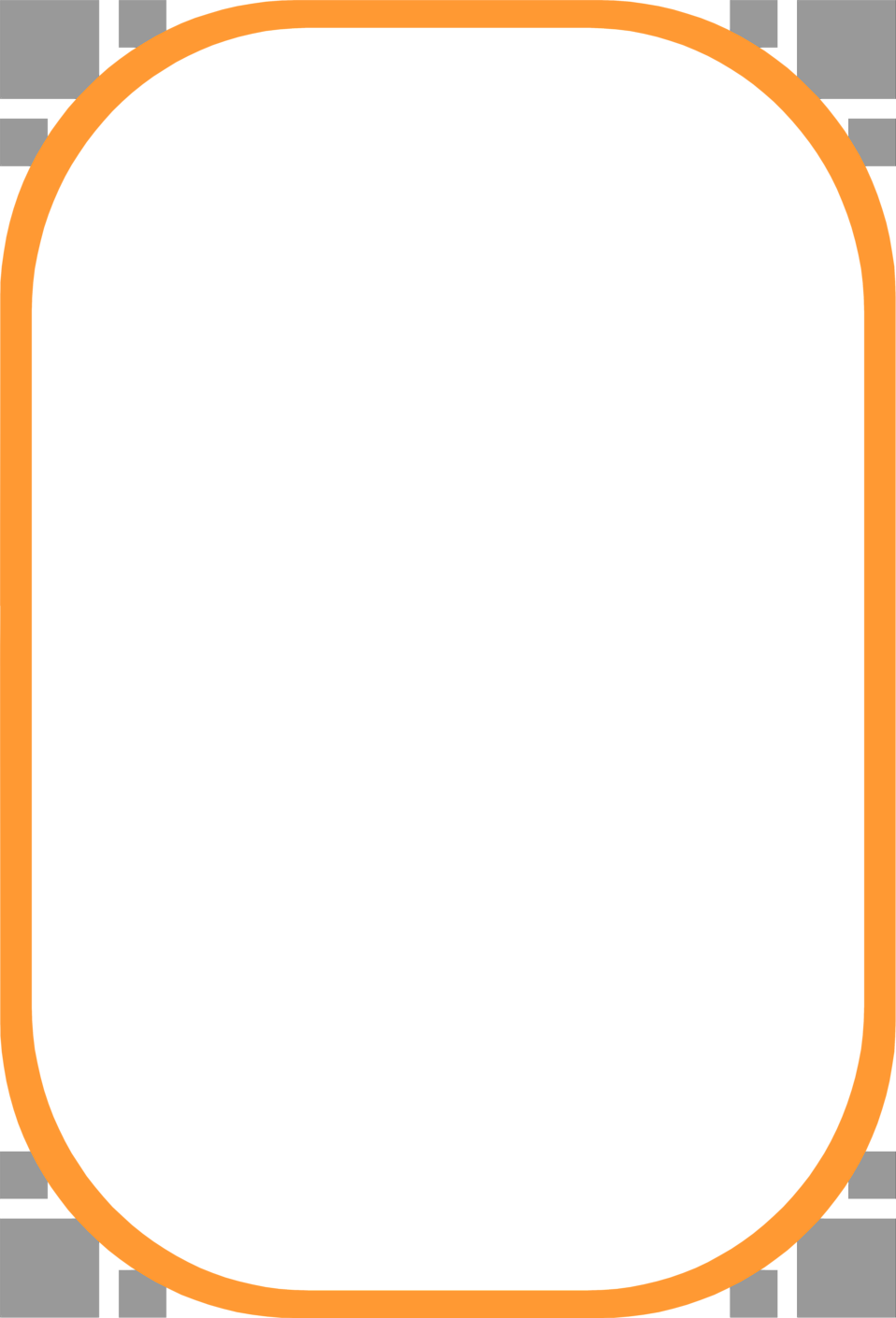 Orange Border Frame Png Peoplepng Com - Frame Png Clipart (696x1024), Png Download
