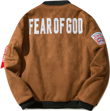 Fog Bomber Jacket - Coat (420x424), Png Download