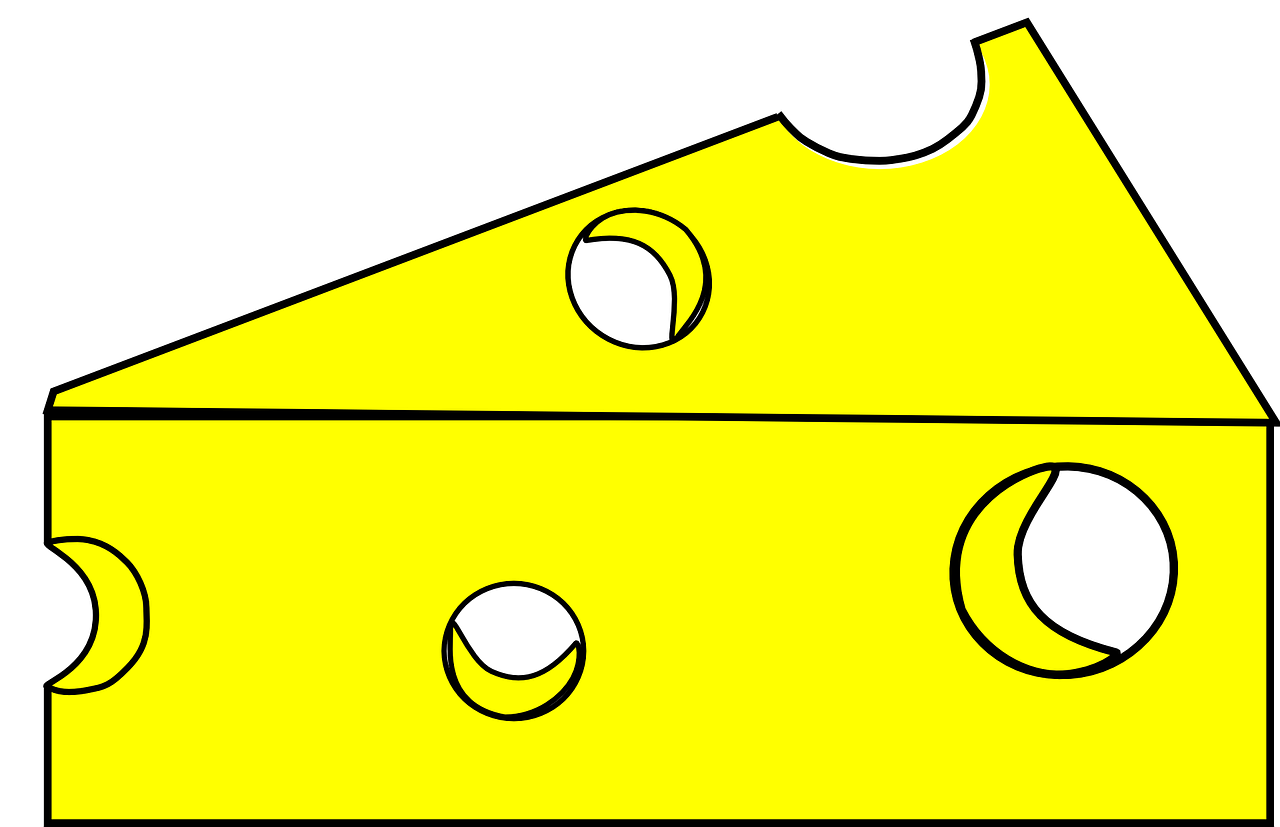 Cheese Pizza Clipart Vectors - Yellow Cheese Clipart (500x323), Png Download