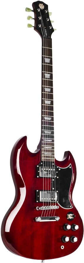 Worthy Fender Copy Of P-bass From Squier - Red Devil Guitar (300x904), Png Download