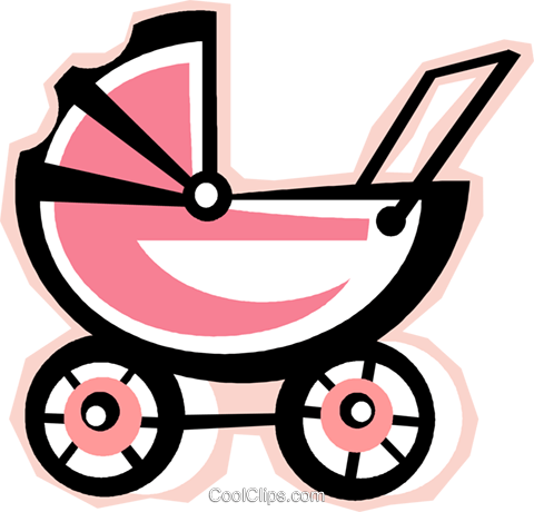 Baby Stroller Royalty Free Vector Clip Art Illustration (480x460), Png Download