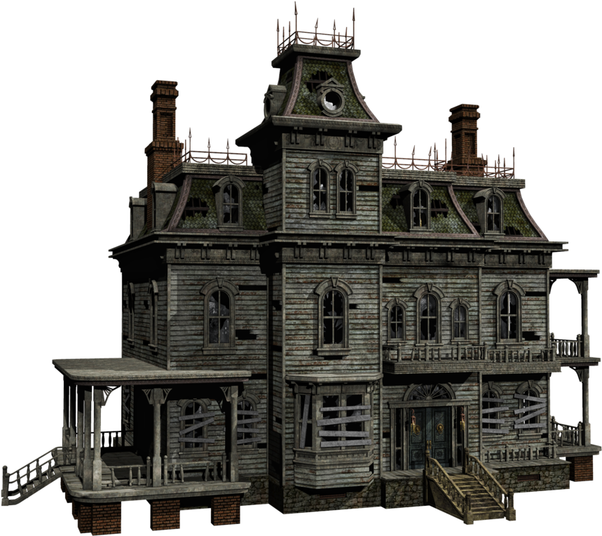 Haunted House Stock By - Creepy House No Background (1024x768), Png Download