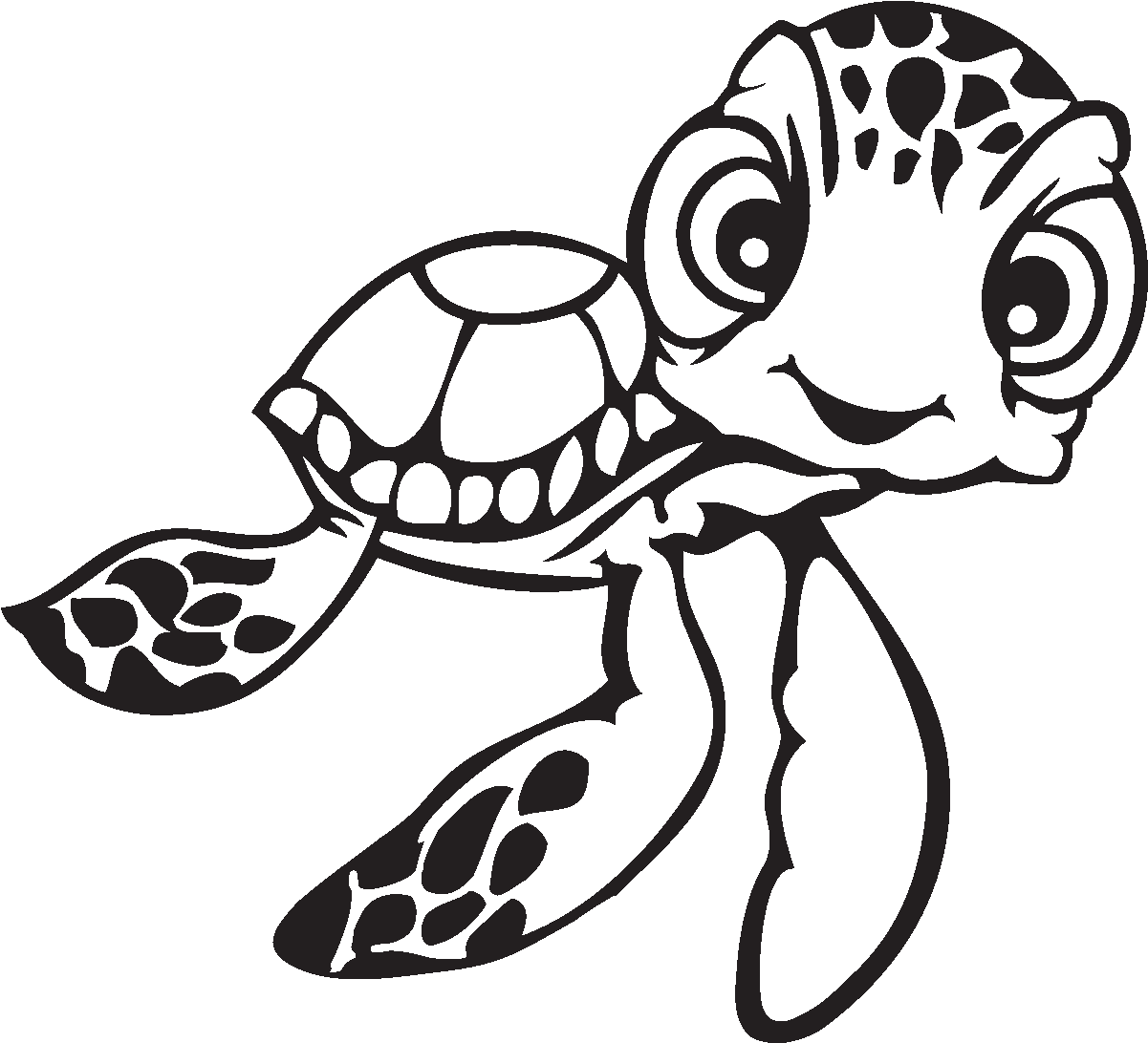 Stickers Muraux Animaux - Colouring Turtle (1200x1200), Png Download