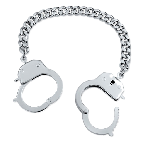 Nancy Grace Handcuff Bracelet - Silver-tone Handcuffs Chain Bracelet - Halloween Jewelry (800x800), Png Download