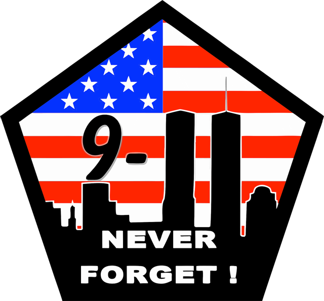 9-11 - Remember 9 11 Clipart (640x595), Png Download