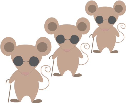 3 Blind Mice - Three Blind Mice Clipart (500x411), Png Download