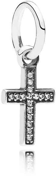 Symbol Of Faith Cross Dangle Charm, Clear Cz - Pandora 791310cz Symbol Of Faith Charm (999x999), Png Download