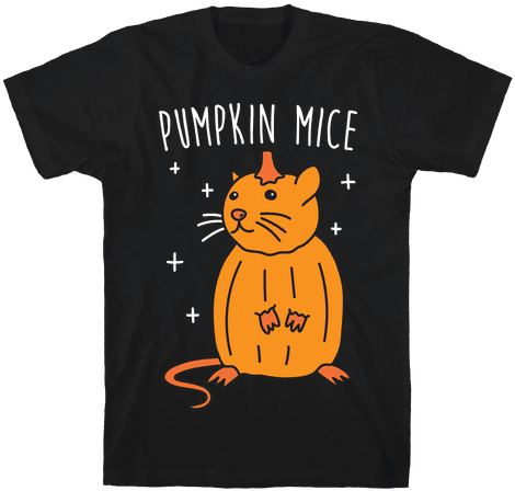 Pumpkin Mice Mens T-shirt - T-shirt (484x484), Png Download