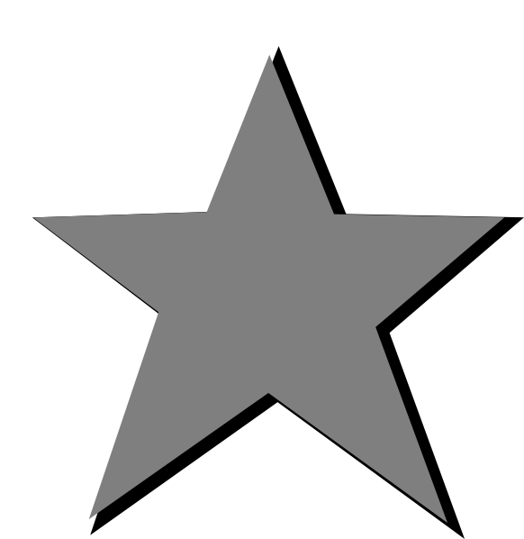 Platinum Star Cliparts - Star With Shadow Clipart (582x598), Png Download
