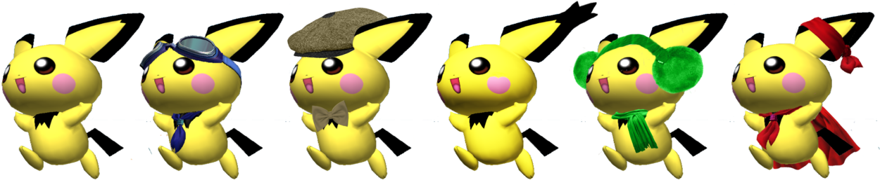 My Palette Swap Ideas For Pichu In The Next Smash ◑‿◐ - Cartoon (1280x260), Png Download