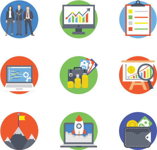 Business - Free Flat Icons (600x564), Png Download