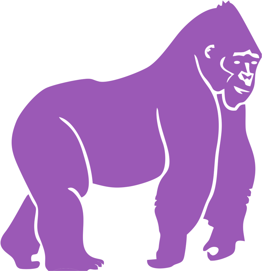Guerilla Marketing - Gorilla Silhouette (1083x1121), Png Download