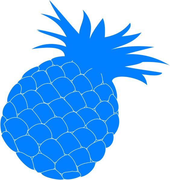 Transparent Blue Pineapple (564x598), Png Download