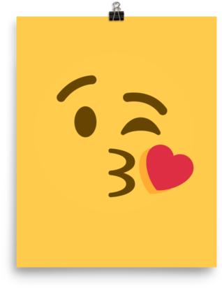 Blowing A Kiss - Heart (600x600), Png Download