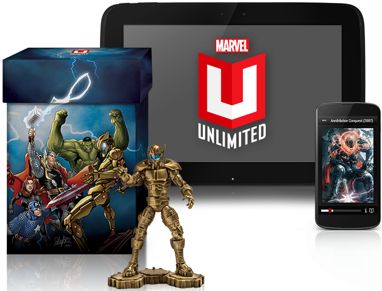Marvel Legends Gold Ultron Figure With Marvel Unlimited - Marvel Comics Unlimited (772x587), Png Download