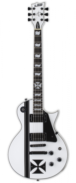 Esp Ltd Iron Cross Snow White Electric Guitar - Esp Iron Cross Snow White James Hetfield Signature (700x700), Png Download