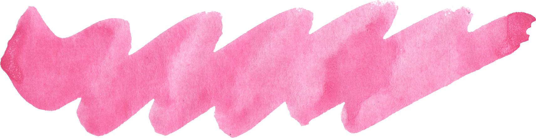 Free Download - Brush Watercolor Pink Png (1711x440), Png Download
