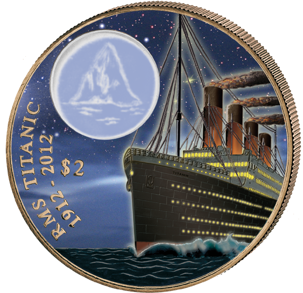 2 $ Titanic At Night - Circle (600x600), Png Download