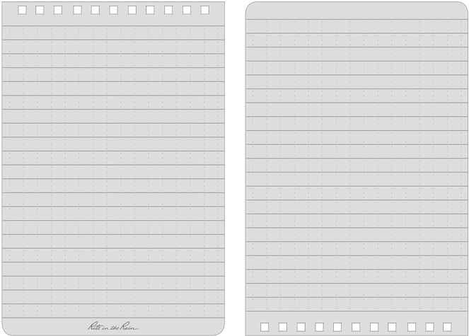 Rite In The Rain Or46 Spiral Notebook Pattern - Rite In The Rain Ems Book (700x700), Png Download