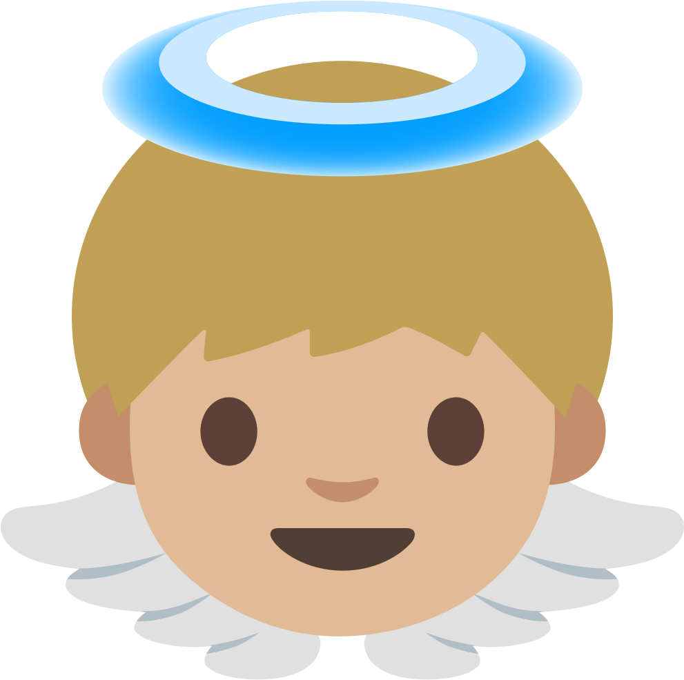 Emoji U1f47c 1f3fc - Emoji Anjinho (1024x1024), Png Download