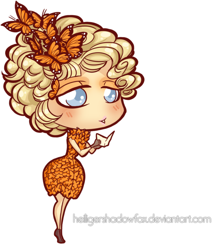 The Hunger Games - Effie Hunger Games Cartoon (716x823), Png Download