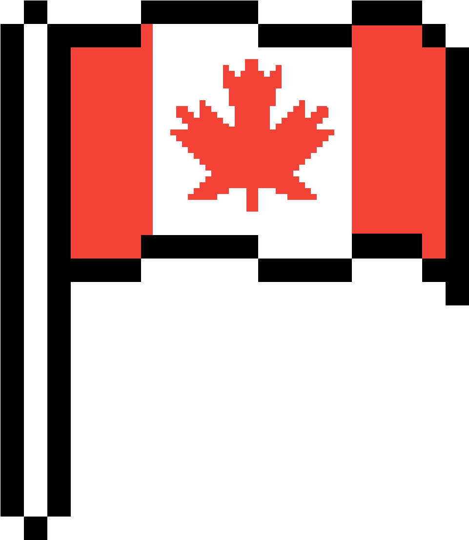 Flag Terraria Video Game Pixel Art - Canada Flag Pixel Art (961x1105), Png Download