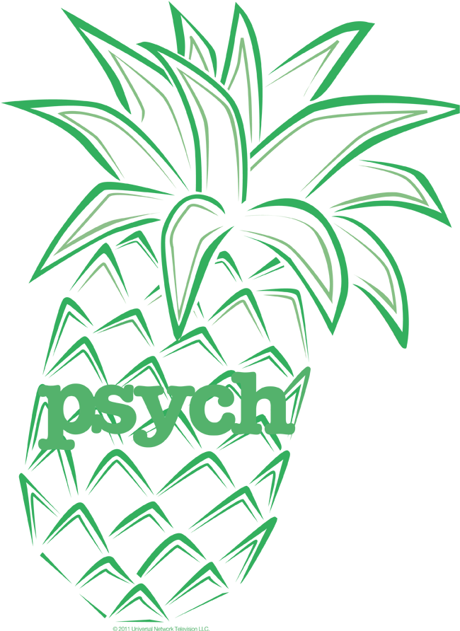 Psych Pineapple Men's Long Sleeve T-shirt - Transparent Psych Pineapple (841x978), Png Download
