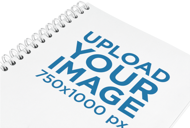 Angled Upper Part Of A Spiral Notebook Template Against - Chain (640x480), Png Download