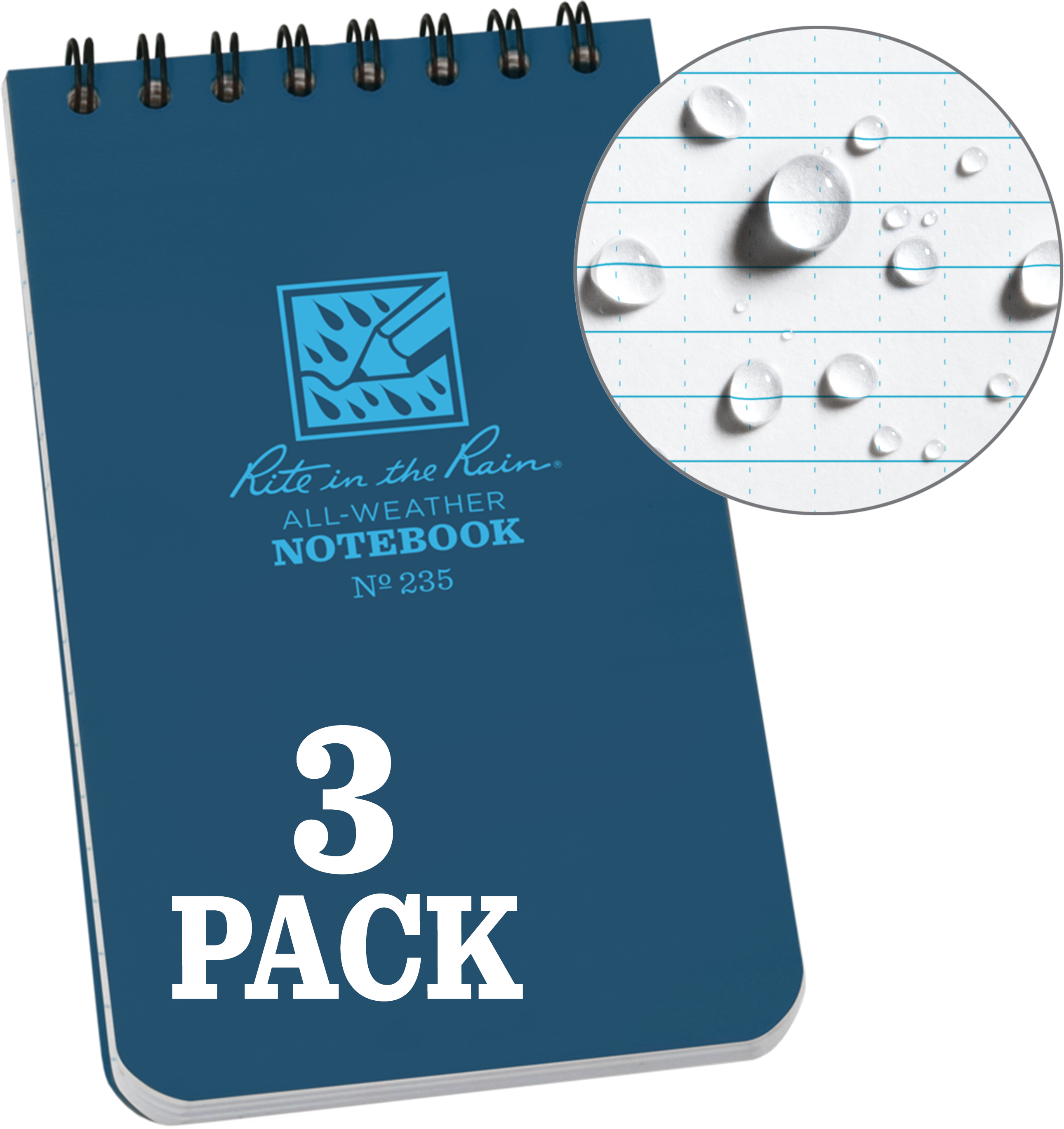 Rite In The Rain Weatherproof Top Spiral Notebook, - Notebook (3000x3000), Png Download
