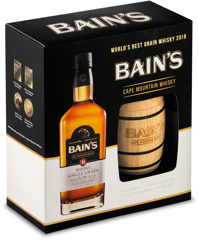 Bains Whiskey Gift Pack (800x1007), Png Download