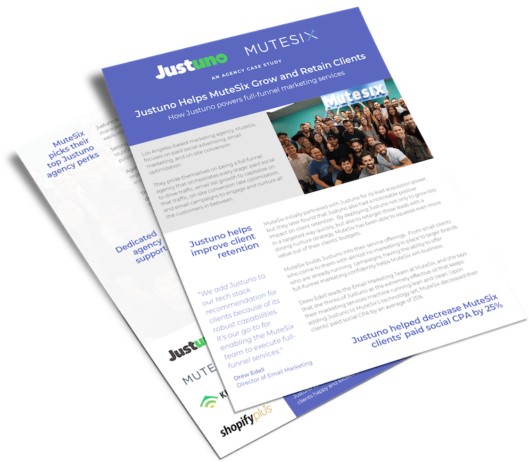 Justuno Mutesix Case Study - Brochure (800x700), Png Download