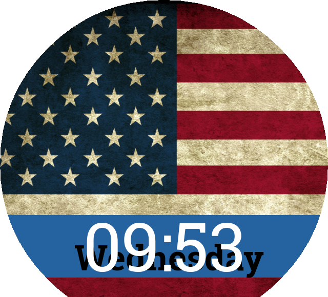Usa Watch Face Preview (640x580), Png Download