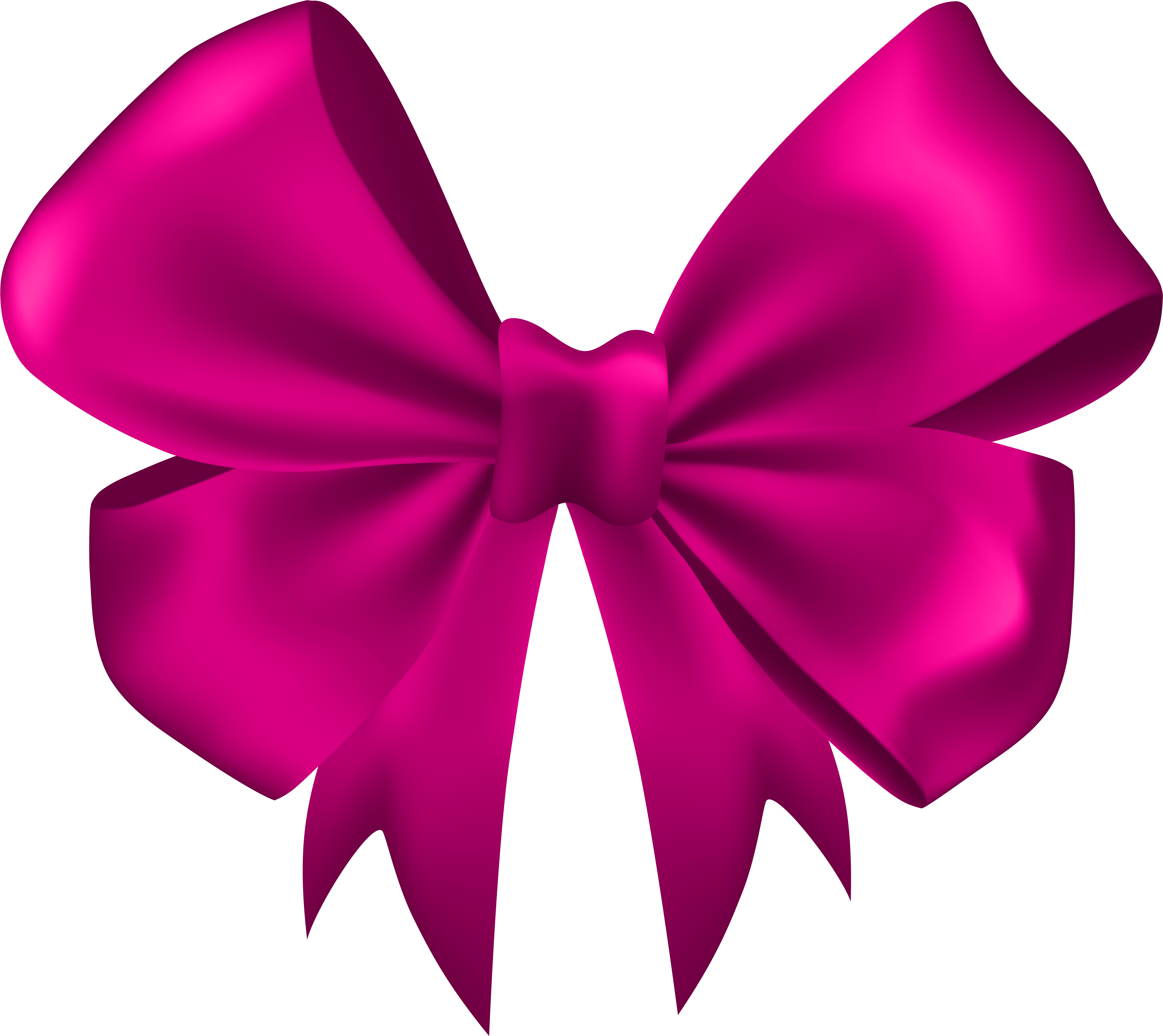 Pink Beautiful Bow Clip Art Image Gallery Yopriceville (8000x7109), Png Download