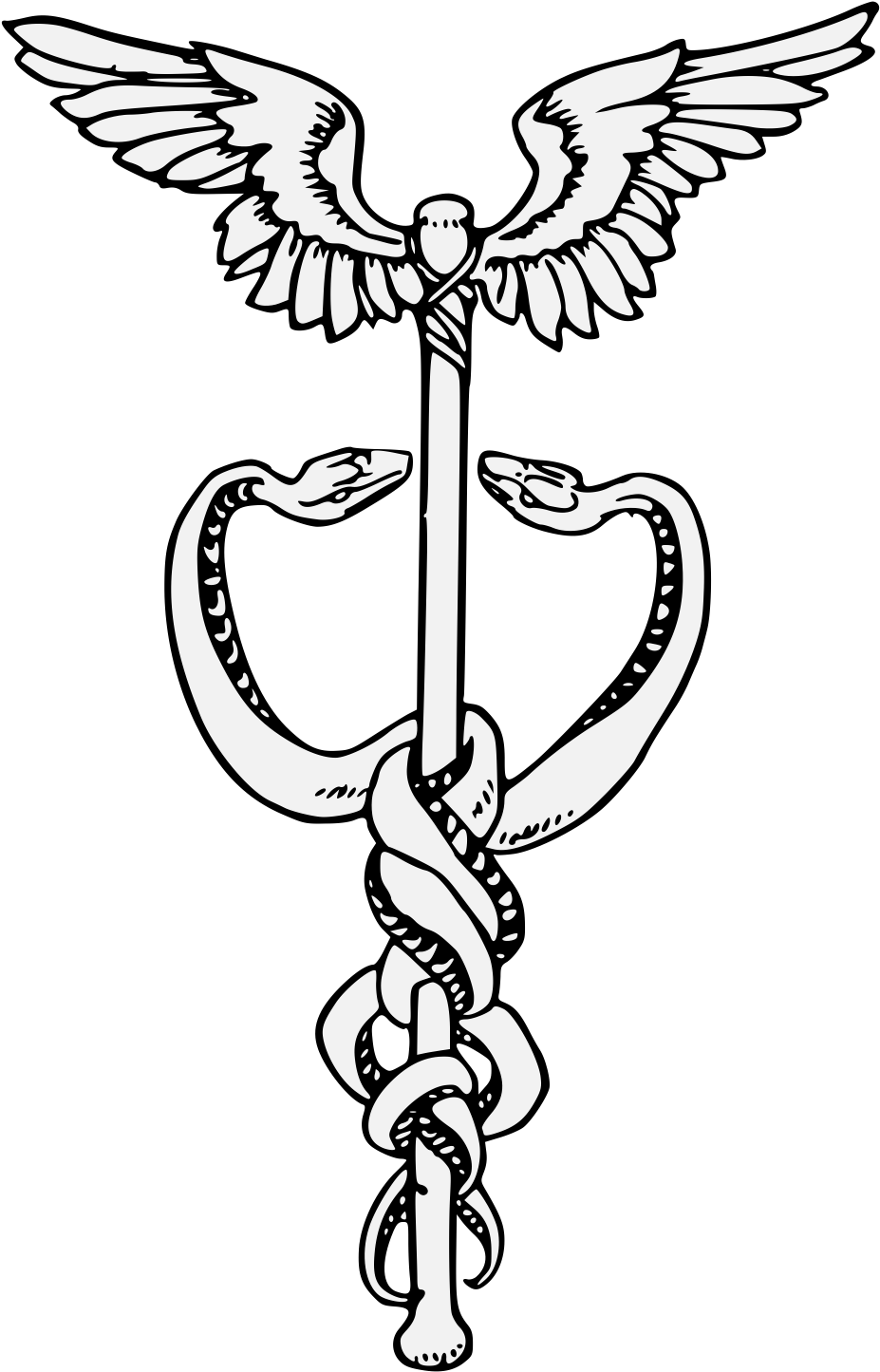 Caduceus - Caduceus Tattoo (956x1466), Png Download