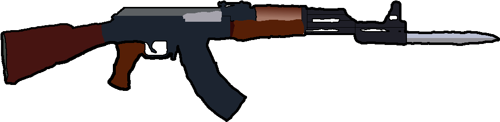 Ak47 - Silueta De Ak 47 (1024x302), Png Download