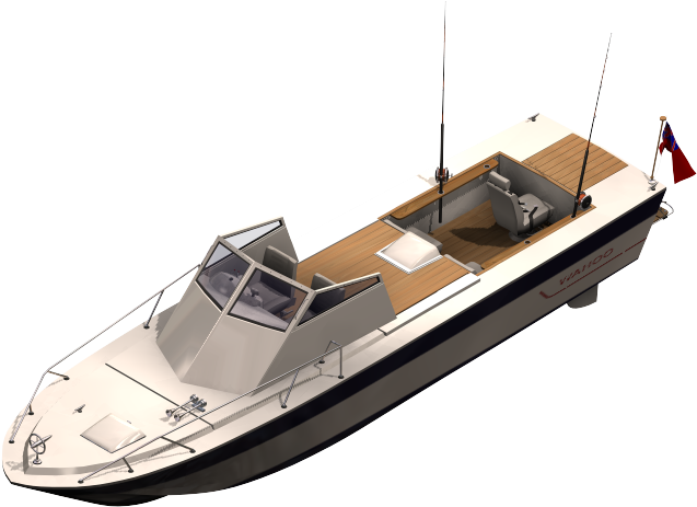 Fishing Boat - Revit Boat (743x597), Png Download